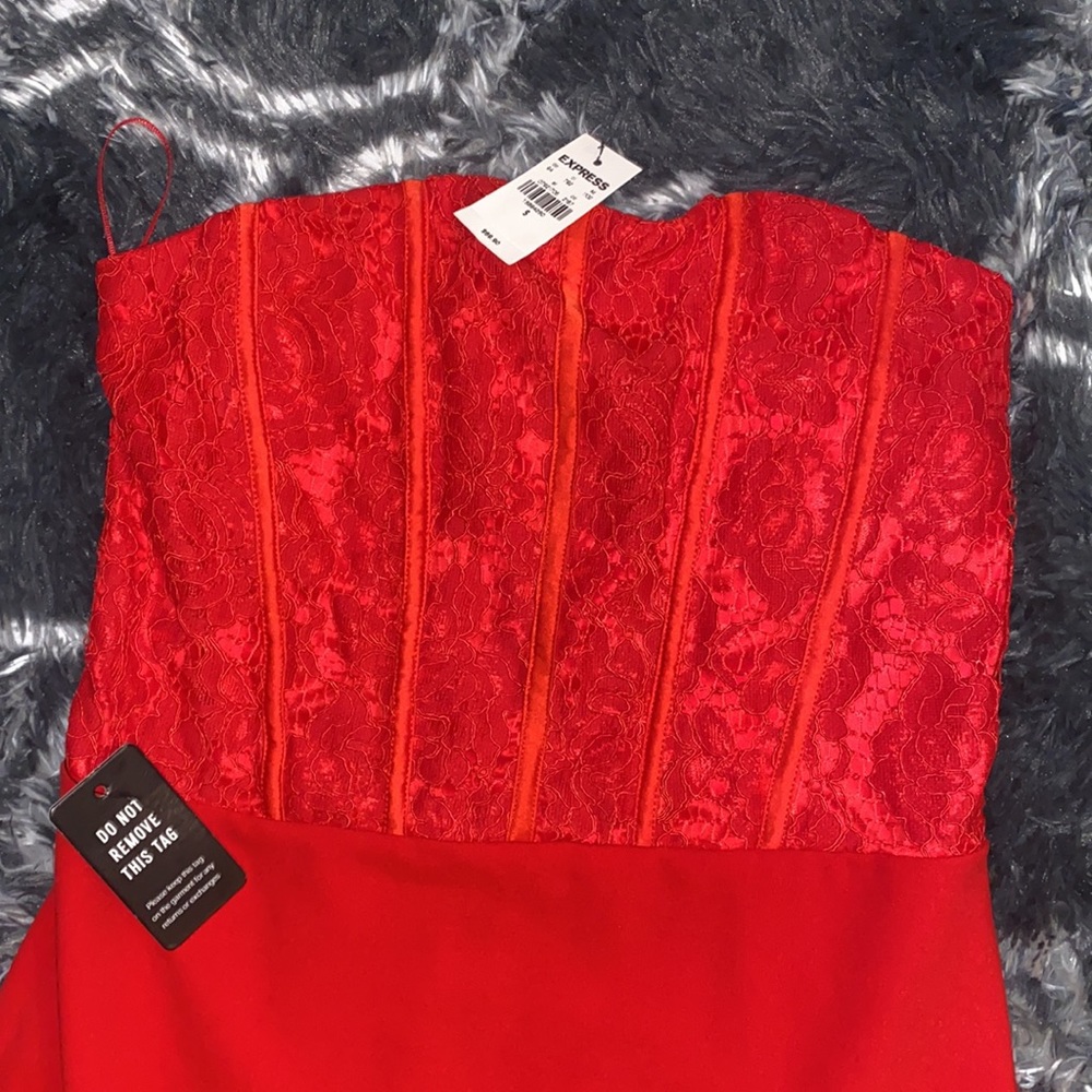 Express red strapless dress - Picture 2 of 4